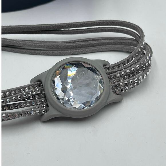 Swarovski® SHINE Shield SWAN Crystal Grey Activity Tracking Bracelet Jewelry - Picture 5 of 13